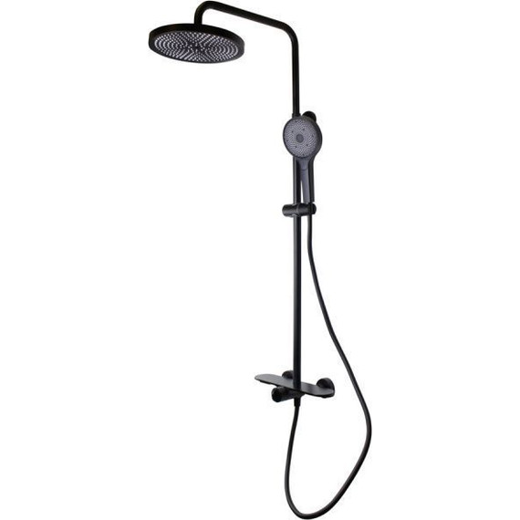 Душевая стойка Bronze de Luxe Icon 80112CB, черный матовый - фото 