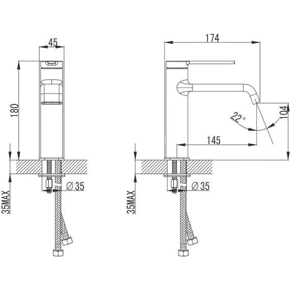 Смеситель для раковины Azario Vincente AZ-VPV168326C, Цвет производителя: хром - фото 2