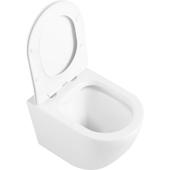 Унитаз подвесной безободковый Тритон Verso 1832 с тонкой крышкой микролифт - фото 7