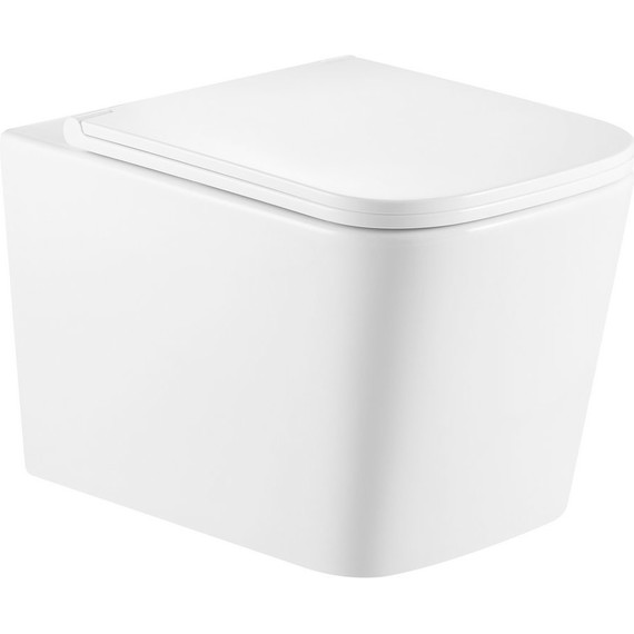 Унитаз подвесной безободковый Тритон Verso 3032 с крышкой микролифт - фото 