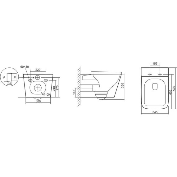 Унитаз подвесной безободковый Тритон Verso 3032 с крышкой микролифт - фото 12