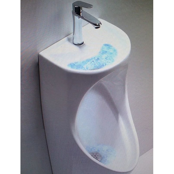 Писсуар подвесной с раковиной CeramaLux X573S - фото 2