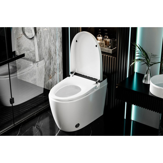 Унитаз-биде приставной электронный с импульсным смывом Abber Bequem AC1116S с крышкой микролифт - фото 5