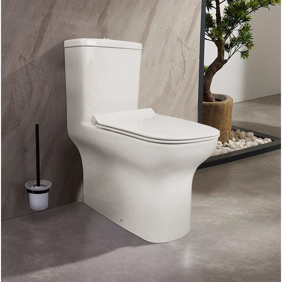 Унитаз-моноблок безободковый Creo Ceramique One ON0102 с крышкой микролифт - фото 10