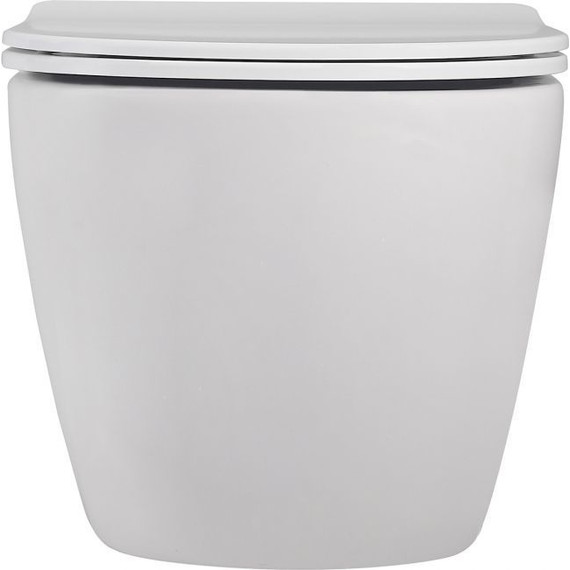 Унитаз подвесной безободковый Abber Bequem AC1100MW с крышкой микролифт, белый матовый - фото 6