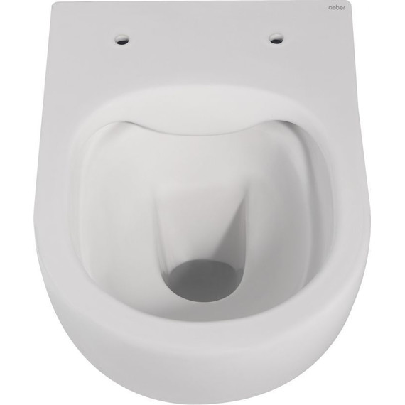 Унитаз подвесной безободковый Abber Bequem AC1100MW с крышкой микролифт, белый матовый - фото 9