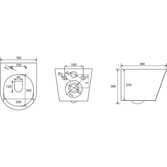 Унитаз подвесной безободковый Abber Bequem AC1102MW с крышкой микролифт, белый матовый, Цвет производителя: белый матовый - фото 8