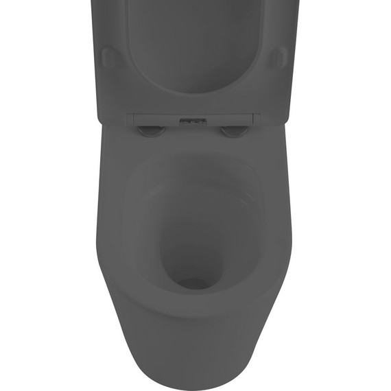 Унитаз-компакт безободковый Abber Bequem AC1112TMB с крышкой микролифт, черный матовый, Цвет производителя: чёрный - фото 11