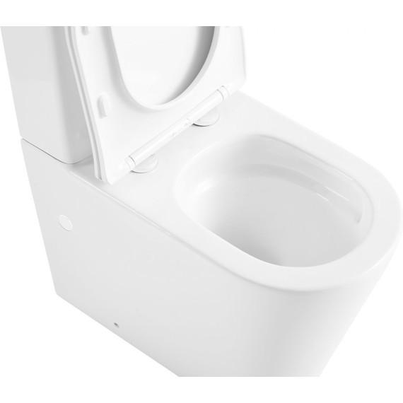 Унитаз-компакт безободковый Abber Bequem AC1112TMW с крышкой микролифт, белый матовый, Цвет производителя: белый матовый - фото 11