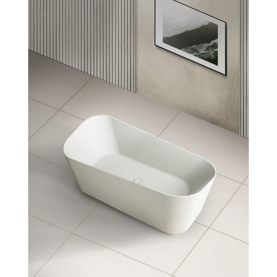 Ванна отдельностоящая Abber Stein 170x75 см AS9609, белый матовый - фото 2