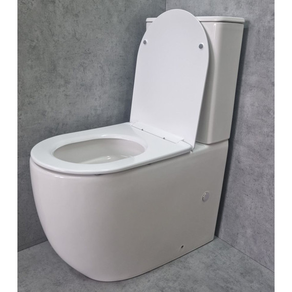 Унитаз-компакт CeramaLux Rimless TR2176 с крышкой микролифт (Система смыва торнадо) - фото 5