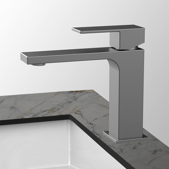 Смеситель для раковины Vincea Cube VBF-1C01GM, вороненая сталь - фото 2