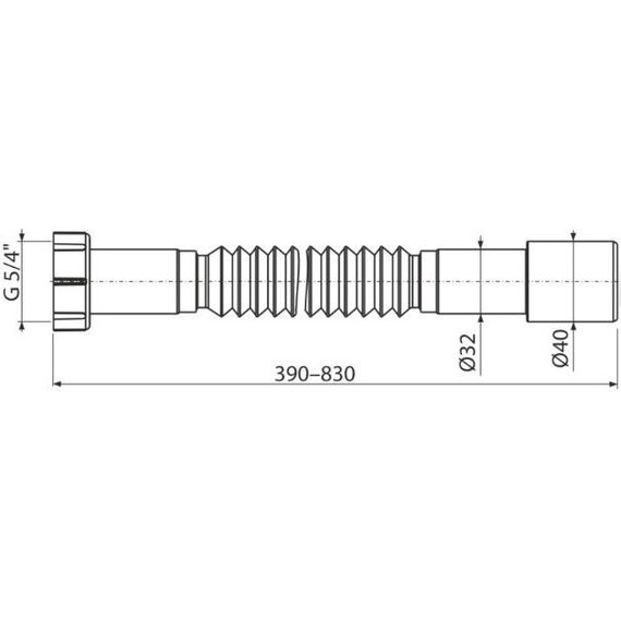 Гибкое соединение AlcaPlast A75 5/4" DN32/40 пластик - фото 2