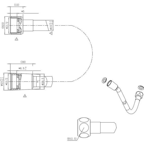 Душевая система для ванны с термостатом Vincea Inspire VSFW-432TI2CH - фото 15