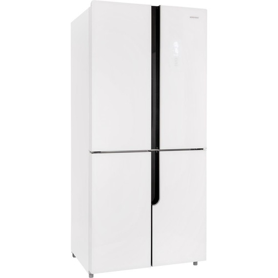 Холодильник Side by Side NordFrost RFQ 510 NFGW inverter (белое стекло) - фото 