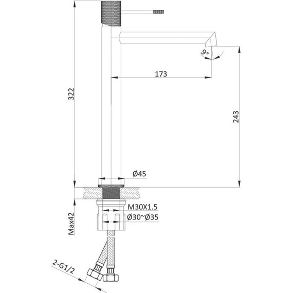 Смеситель для раковины высокий Vincea Desire VBF-1D2BG, брашированное золото - фото 4