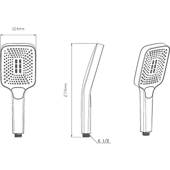 Душевая система для ванны с термостатом Vincea VSFW-431T1RGM, вороненая сталь - фото 16