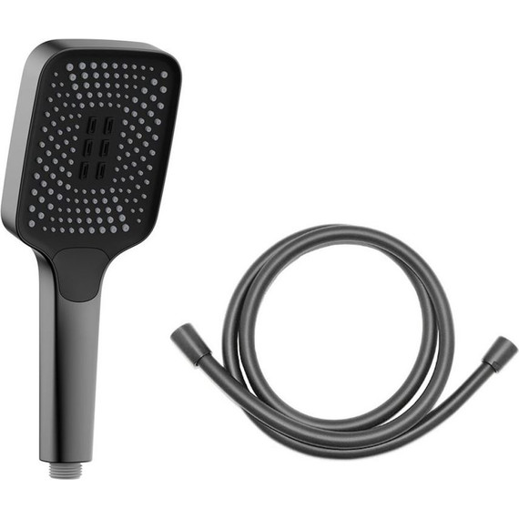 Душевая система для ванны с термостатом Vincea VSFW-431T1RGM, вороненая сталь - фото 8