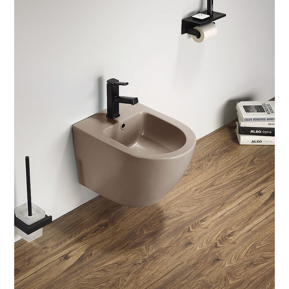 Биде подвесное CeramaLux В2342BDMC, капучино - фото 2