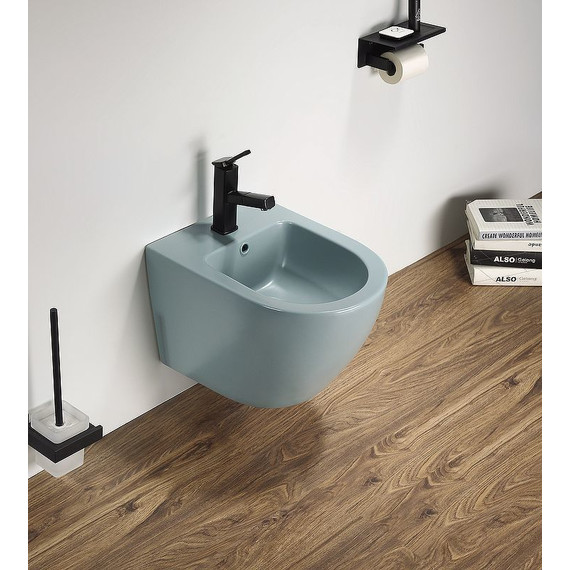 Биде подвесное CeramaLux В2342BDMLG, зеленый - фото 2