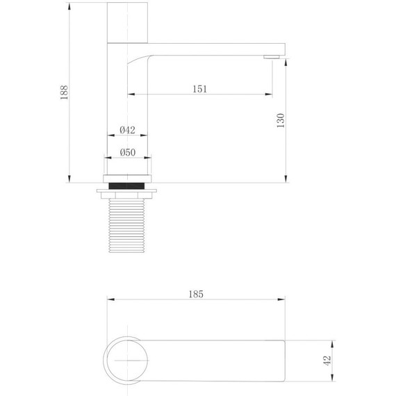 Смеситель для раковины Abber Rund AF8710B, черный матовый, Цвет производителя: чёрный - фото 3