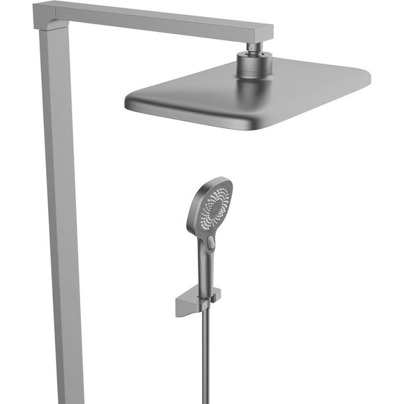 Душевая стойка с термостатом Vincea Inspire VSFS-3I13TGM, вороненая сталь - фото 6