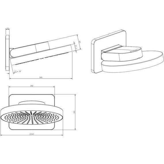 Душевая система для душа с термостатом Vincea Inspire VSFW-3I21T1GM, вороненая сталь - фото 11