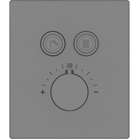 Душевая система для душа с термостатом Vincea Inspire VSFW-3I21T1GM, вороненая сталь - фото 8