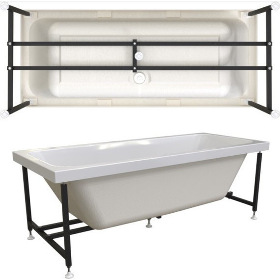 Ванна акриловая Радомир Патрисия 175x75 см (в комплекте каркас и сифон), Размер - мм: 1750х750 - фото 5