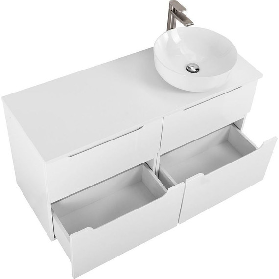 Тумба подвесная со столешницей BelBagno Etna 120 см ETNA-H60-600-2C-SO-BL-P+EK-120-AS-BL-R, Цвет фасада: Bianco Lucido - фото 6