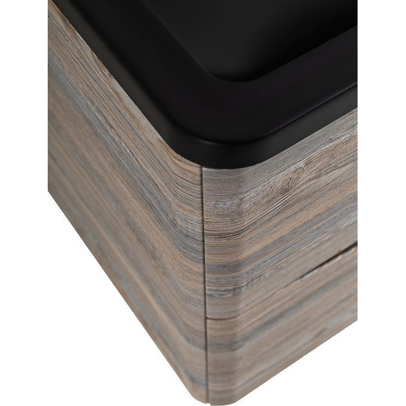 Тумба подвесная с раковиной BelBagno ACQUA-1000-2C-SO-PS 100 см, Pino Scania (раковина BB1000/455-LV-ART-ALR-NERO), Цвет фасада: Pino Scania Nero - фото 8