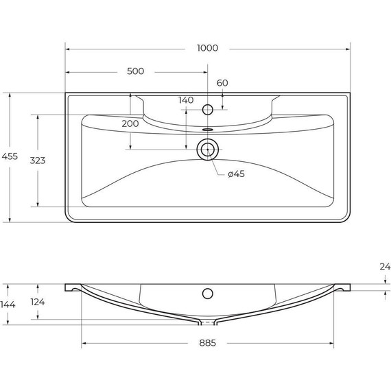 Тумба подвесная с раковиной BelBagno ACQUA-1000-2C-SO-PS 100 см, Pino Scania (раковина BB1000/455-LV-ART-ALR-NERO), Цвет фасада: Pino Scania Nero - фото 12