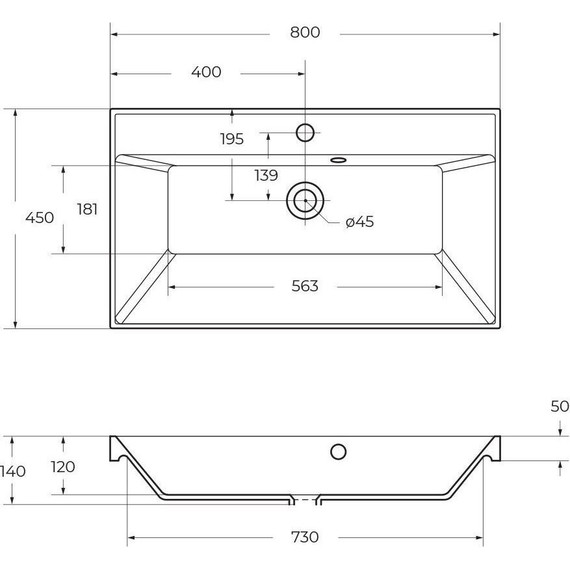 Тумба подвесная с раковиной BelBagno AURORA-800-2C-SO-RNN 80 см, Rovere Nebrasca Nature (раковина BB800/450-LV-ART-AST-NERO), Цвет фасада: Rovere Nebrasca Nature Nero - фото 12