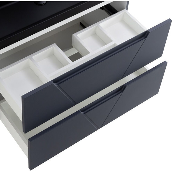 Тумба подвесная с раковиной BelBagno VITTORIA-800-2C-SO-GO-P 80 см, Grigio Opaco (раковина BB800/450-LV-ART-AST-NERO) - фото 7