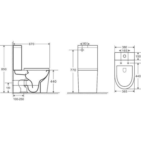 Унитаз-компакт безободковый Grossman GR-4449S с крышкой микролифт, Цвет производителя: белый - фото 6