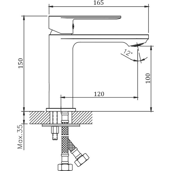 Смеситель для раковины Belz B10678, Цвет производителя: хром - фото 2