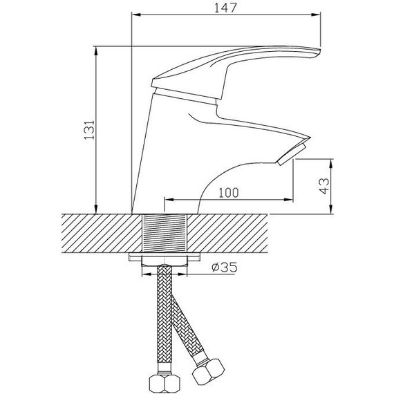 Смеситель для раковины Diadonna D80-110102 - фото 2