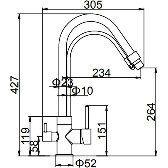 Смеситель для кухни Ledeme L4755-3, хром/белый - фото 6