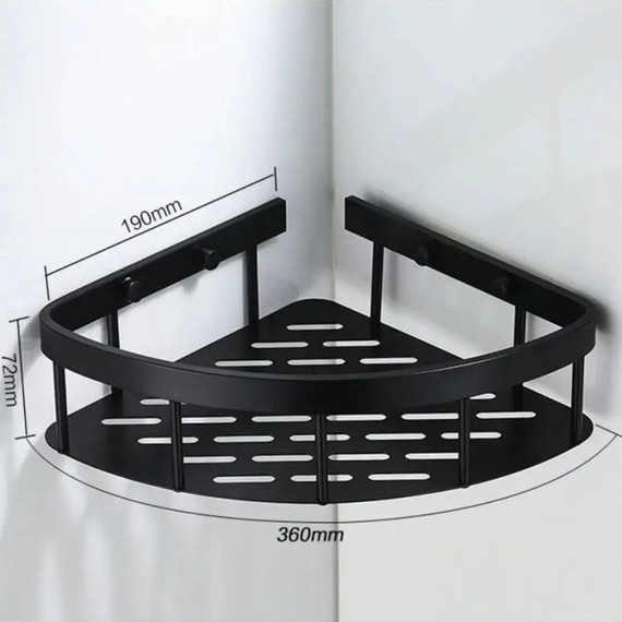 Полка угловая Ledeme L5507-1, черный - фото 8