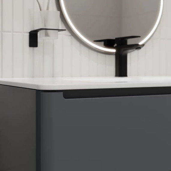 Тумба подвесная с раковиной Iddis Edifice 100 см EDI10D0i95K, темно-серый - фото 10