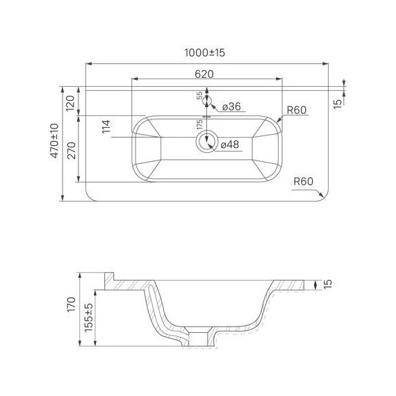 Тумба подвесная с раковиной Iddis Edifice 100 см EDI10D0i95K, темно-серый - фото 12