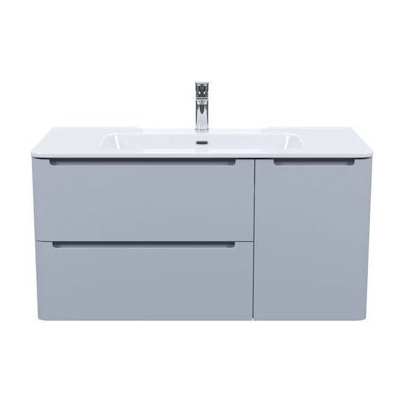 Тумба подвесная с раковиной Iddis Edifice 100 см EDI10L0i95K, светло-серый - фото 2