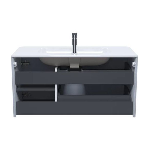 Тумба подвесная с раковиной Iddis Edifice 100 см EDI10L0i95K, светло-серый - фото 4