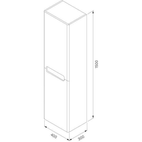 Пенал подвесной Iddis Edifice 40 см EDI40D0i97, темно-серый - фото 7