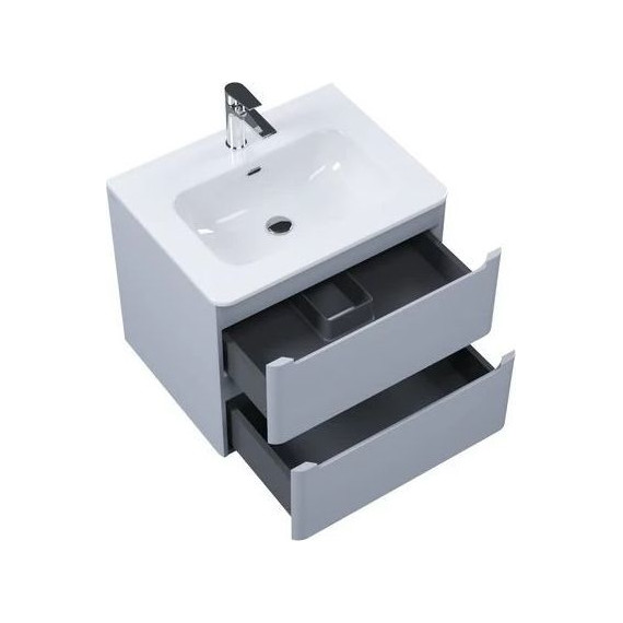 Тумба подвесная с раковиной Iddis Edifice 60 см EDI60L0i95K, светло-серый - фото 3