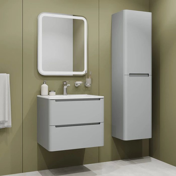 Тумба подвесная с раковиной Iddis Edifice 60 см EDI60L0i95K, светло-серый - фото 6