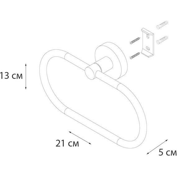 Кольцо для полотенец Fixsen Comfort FX-87011, золото-сатин - фото 4