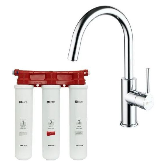 Смеситель для кухни Lemark Comfort + фильтр Basic LM3073C085 - фото 