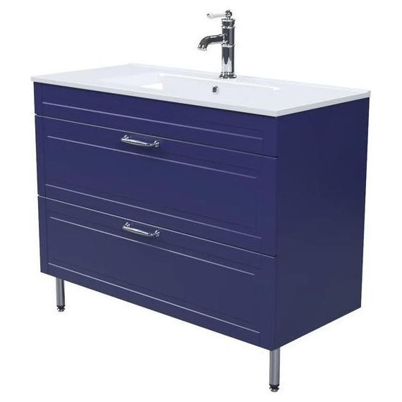 Тумба напольная с раковиной Iddis Oxford 100 см OXF10N1i95K, синий - фото 