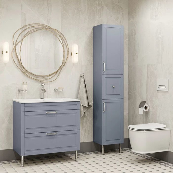 Пенал напольный Iddis Oxford 36 см OXF36L0i97, светло-серый - фото 5